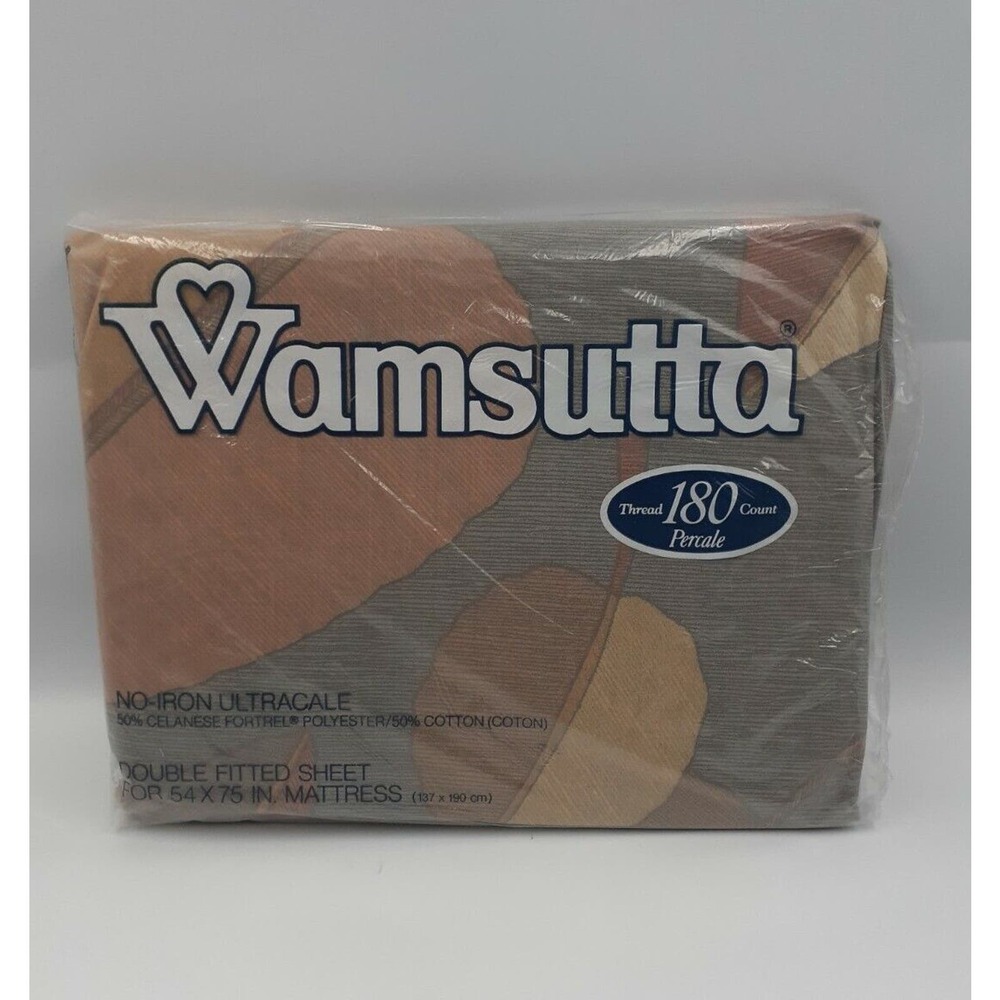 Vintage WAMSUTTA Key West Full Fitted Sheet Multicolor Print Made USA Sealed NWT